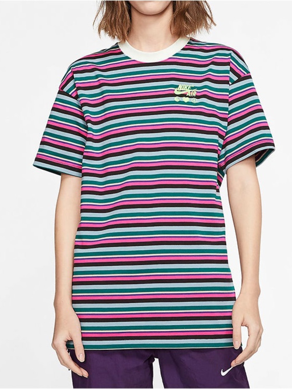 Nike X Olivia Kim Striped Peace Sign Tee